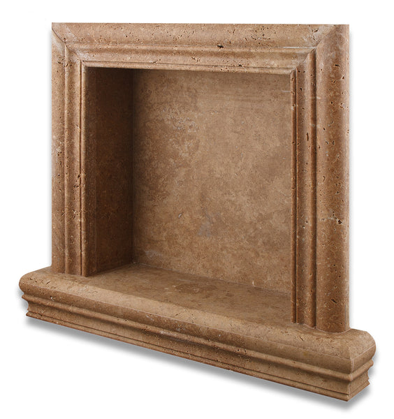 Noce Travertine Hand-Made Custom Shampoo Niche / Shelf - SMALL - Honed