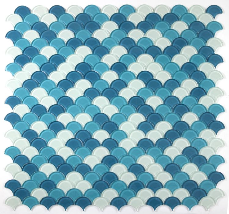 Fish Scale Glass Mosaic Tile Collection