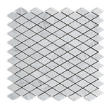 Carrara White Marble Honed 1" Diamond Mosaic Tile