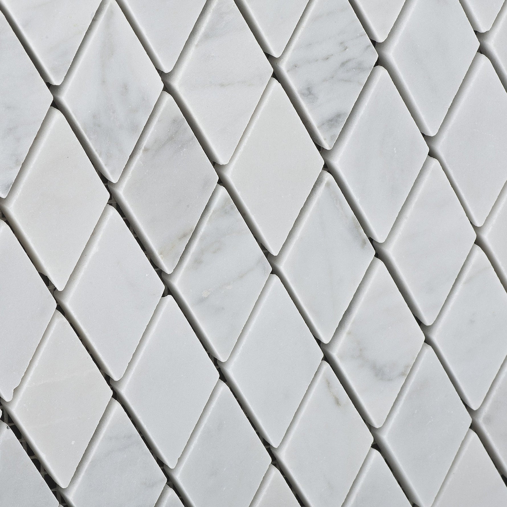 Carrara White Marble Honed 1" Diamond Mosaic Tile