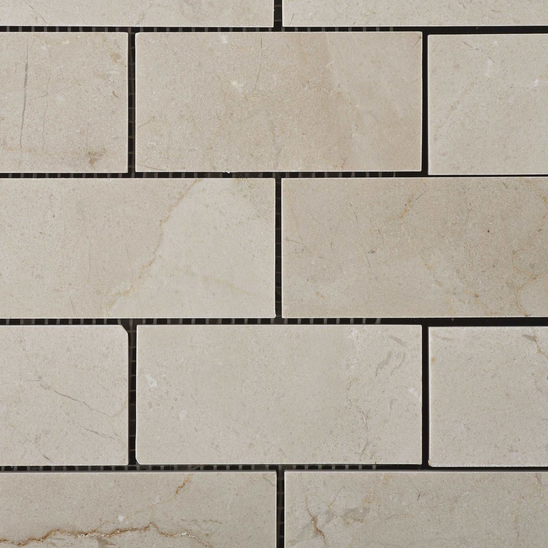 2 X 4 Crema Marfil Marble Polished Brick Mosaic Tile