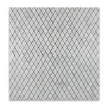 Carrara White Marble Honed 1" Diamond Mosaic Tile