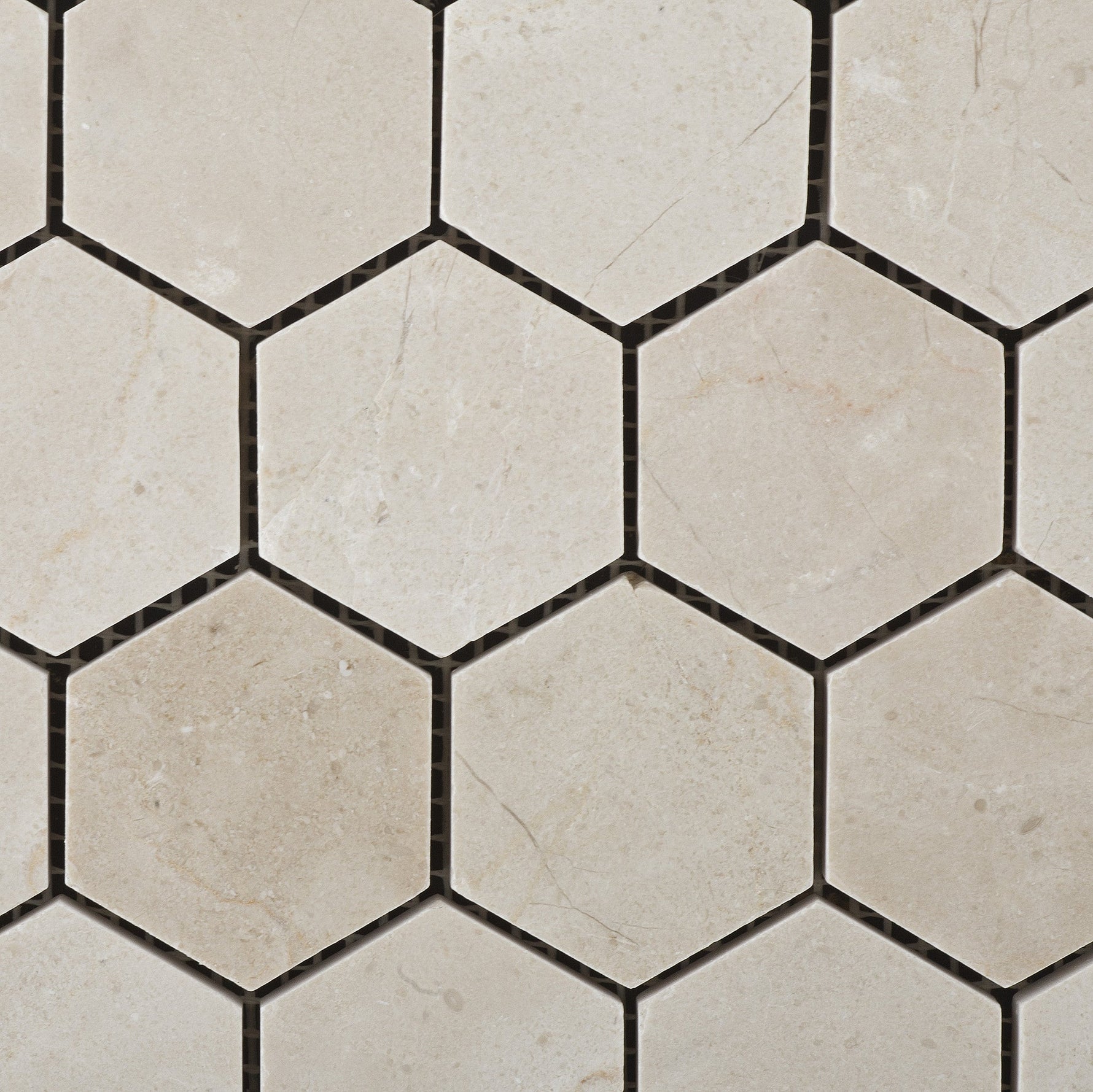 Crema Marfil Marble Polished 2" Hexagon Mosaic Tile