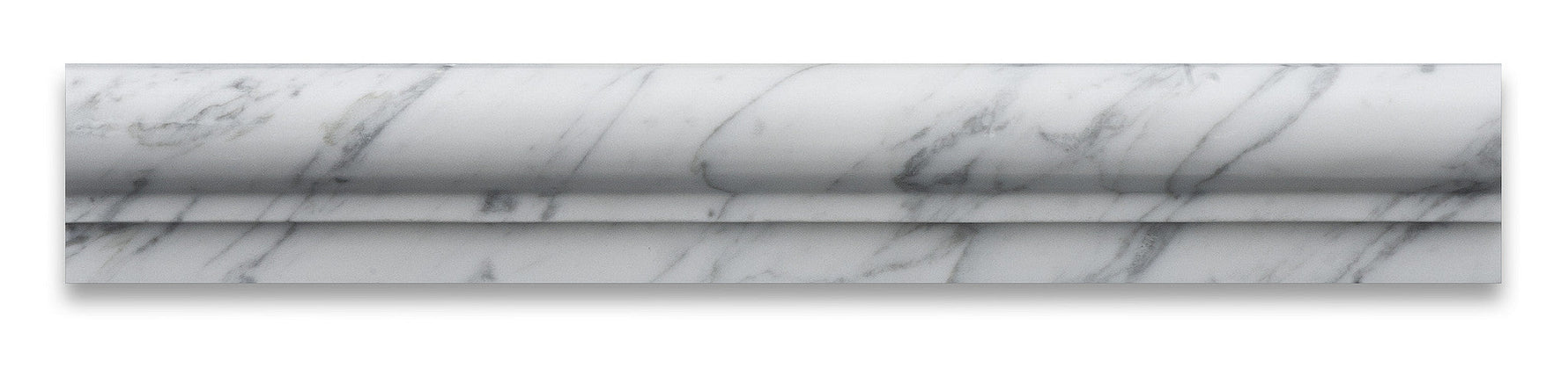 Carrara White Marble Honed OG-1 Chair Rail Molding Trim