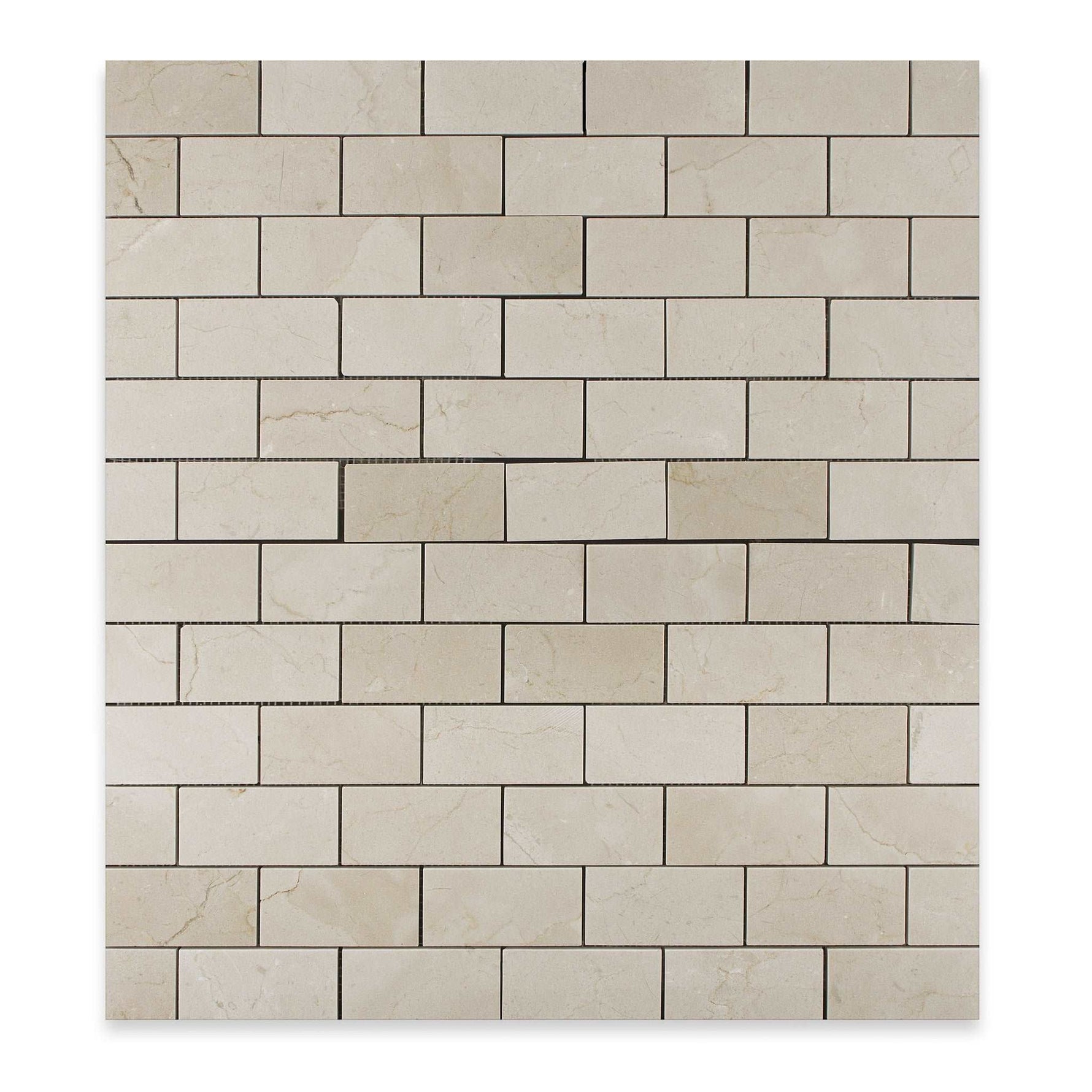 2 X 4 Crema Marfil Marble Honed Brick Mosaic Tile