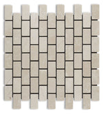 1 X 2 Crema Marfil Marble Tumbled Brick Mosaic Tile-Marble Mosaic-American Tile Depot