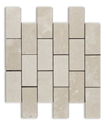 2 X 4 Crema Marfil Marble Tumbled Brick Mosaic Tile-Marble Mosaic-American Tile Depot