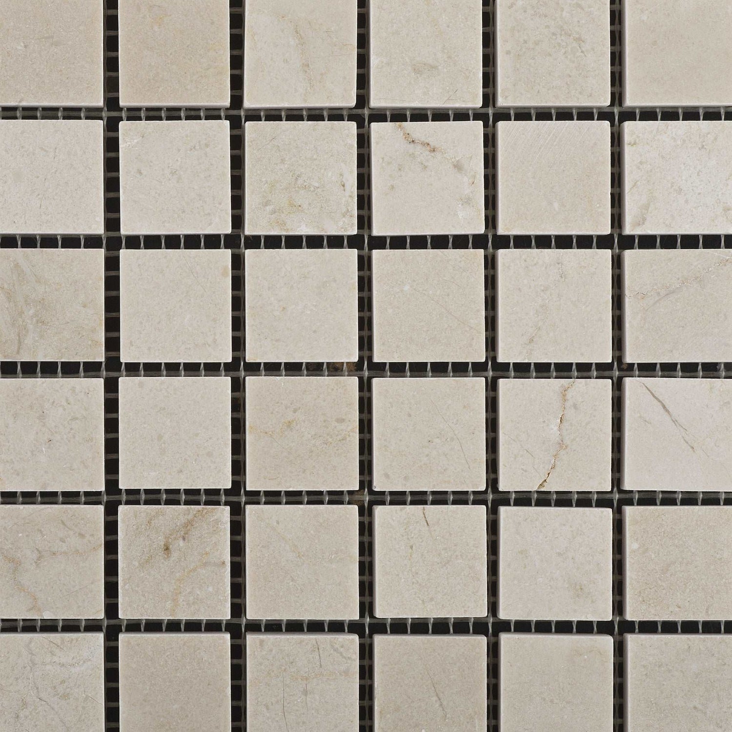 1 X 1 Crema Marfil Marble Honed Mosaic Tile