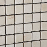 1 X 1 Crema Marfil Marble Tumbled Mosaic Tile