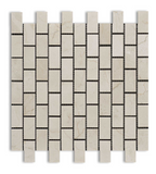 1 X 2 Crema Marfil Marble Honed Brick Mosaic Tile