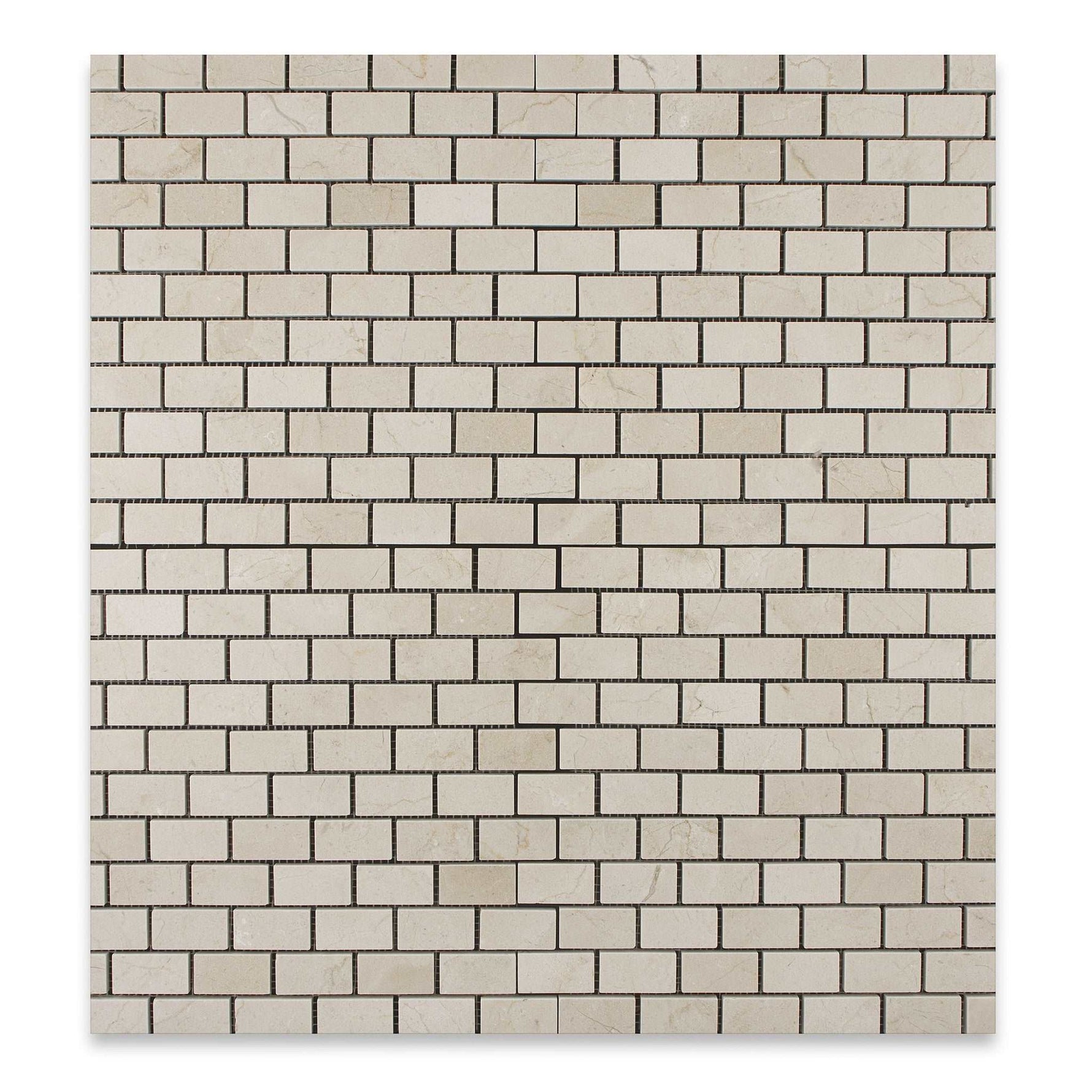 1 X 2 Crema Marfil Marble Honed Brick Mosaic Tile