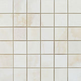 2 X 2 Premium White Onyx CROSS-CUT Polished Mosaic Tile-Marble Mosaic-American Tile Depot