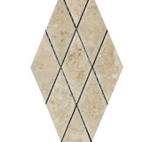 3 X 6 Cappuccino Marble Polished Diamond - Beveled Mosaic Tile