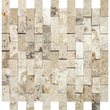 1 X 2 Philadelphia Travertine Split-Faced Brick Mosaic Tile