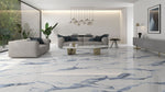 24 X 48 Statuario Blue Polished Marble Look Porcelain Tile-Porcelain Tile Large Formate-American Tile Depot