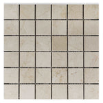 2 X 2 Crema Marfil Marble Polished Mosaic Tile-Marble Mosaic-American Tile Depot