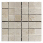 2 X 2 Crema Marfil Marble Honed Mosaic Tile-Marble Mosaic-American Tile Depot