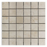 2 X 2 Crema Marfil Marble Honed Mosaic Tile-Marble Mosaic-American Tile Depot