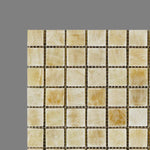 1 X 1 Honey Onyx Polished Mosaic Tile-Onyx Mosaic-American Tile Depot