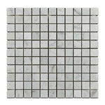 1 X 1 Carrara White Marble Polished Mosaic Tile-Marble Mosaic-American Tile Depot