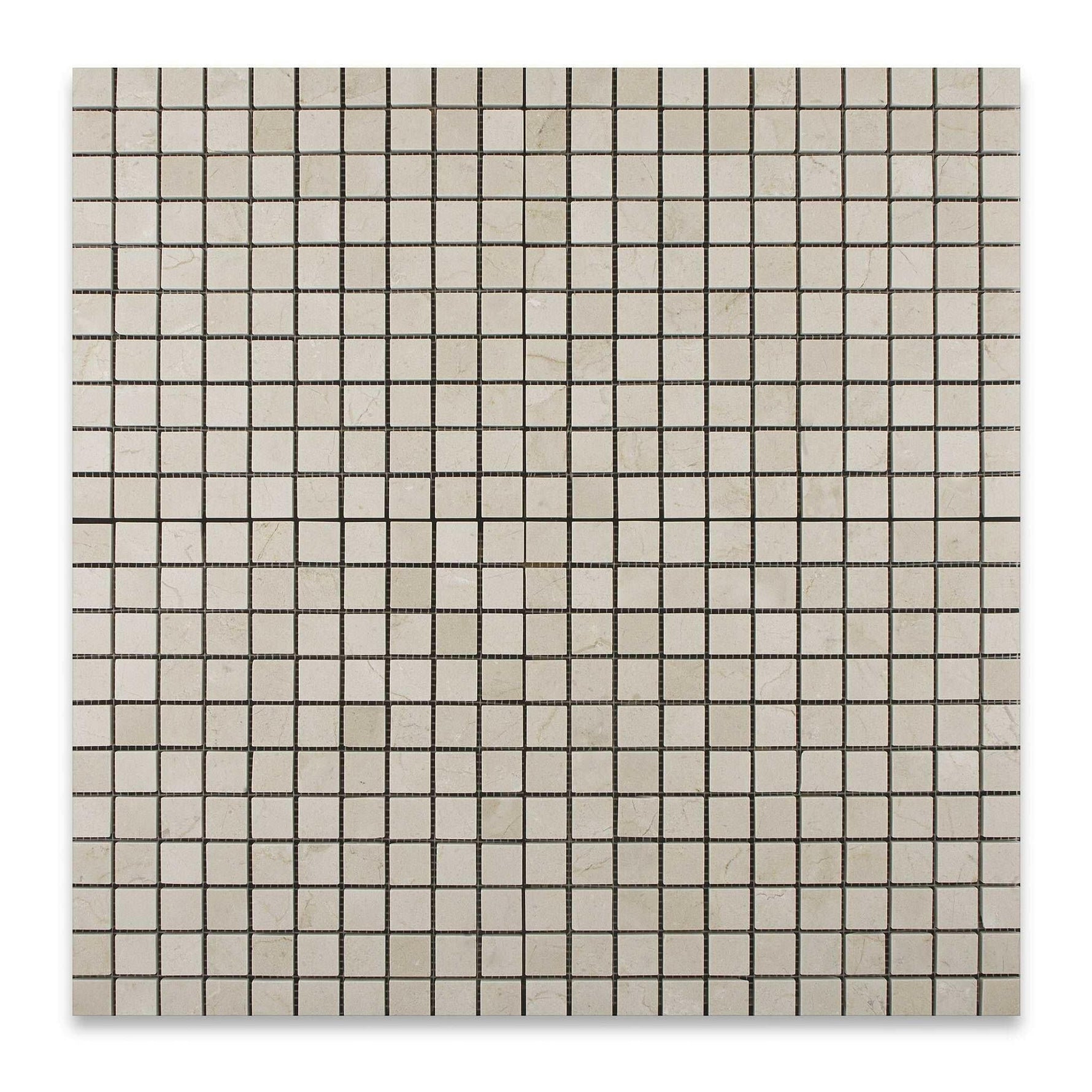 1 X 1 Crema Marfil Marble Honed Mosaic Tile-Marble Mosaic-American Tile Depot