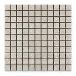 1 X 1 Crema Marfil Marble Honed Mosaic Tile-Marble Mosaic-American Tile Depot