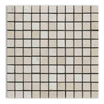 1 X 1 Crema Marfil Marble Tumbled Mosaic Tile-Marble Mosaic-American Tile Depot