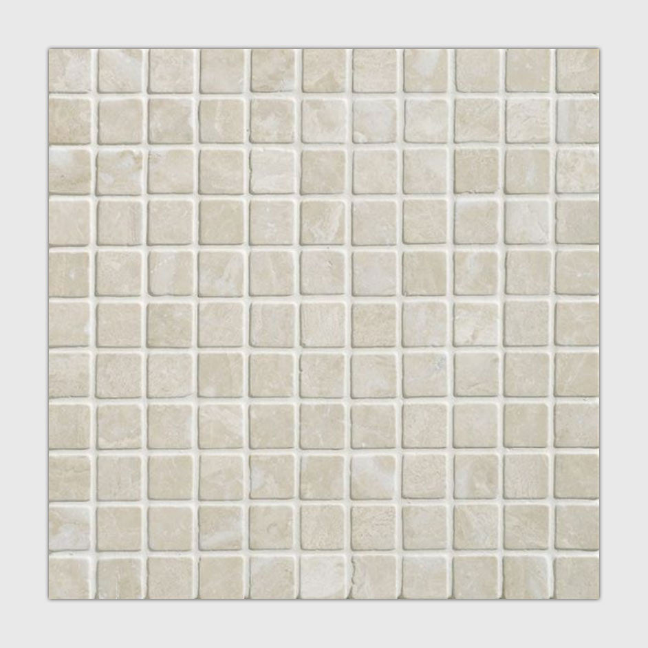 1 X 1 Diano Royal ( Queen Beige ) Marble Polished Mosaic Tile-Marble Mosaic-American Tile Depot