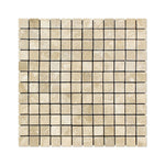 1 X 1 Durango Cream Travertine Tumbled Mosaic Tile-Travertine Mosaic-American Tile Depot