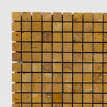 1 X 1 Gold / Yellow Travertine Tumbled Mosaic Tile-Travertine Mosaic-American Tile Depot