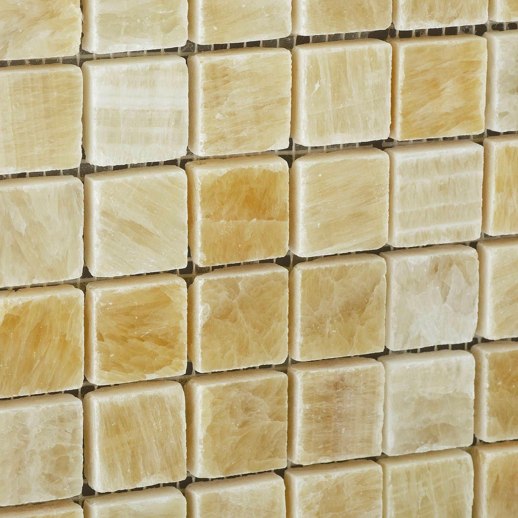 1 X 1 Honey Onyx Polished Mosaic Tile-Onyx Mosaic-American Tile Depot