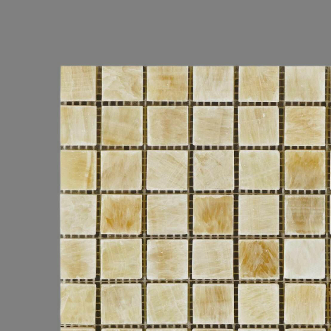 1 X 1 Honey Onyx Polished Mosaic Tile-Onyx Mosaic-American Tile Depot