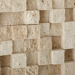 1 X 1 Ivory Travertine HI-LOW Split-Faced Mosaic Tile-Travertine Mosaic-American Tile Depot