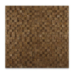 1 X 1 Noce Travertine HI-LOW Split-Faced Mosaic Tile-Travertine Mosaic-American Tile Depot