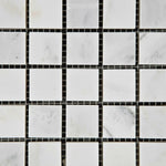 1 X 1 Oriental White / Asian Statuary Marble Polished Mosaic Tile-Marble Mosaic-American Tile Depot