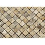 1 X 1 Philadelphia Travertine Tumbled Mosaic Tile-Travertine Mosaic-American Tile Depot