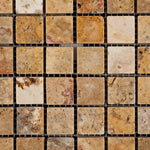 1 X 1 Scabos Travertine Polished Mosaic Tile-Travertine Mosaic-American Tile Depot