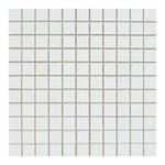 1 X 1 Thassos White Marble Honed Mosaic Tile-Marble Mosaic-American Tile Depot