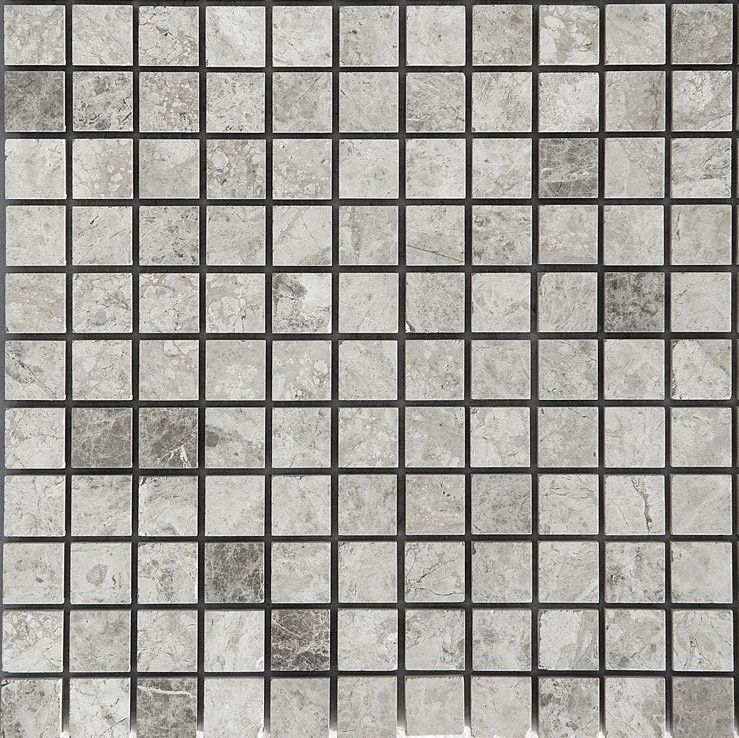 1 X 1 Tundra Gray (Atlantic Gray) Marble Honed Mosaic Tile-Marble Mosaic-American Tile Depot