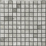 1 X 1 Tundra Gray (Atlantic Gray) Marble Honed Mosaic Tile-Marble Mosaic-American Tile Depot