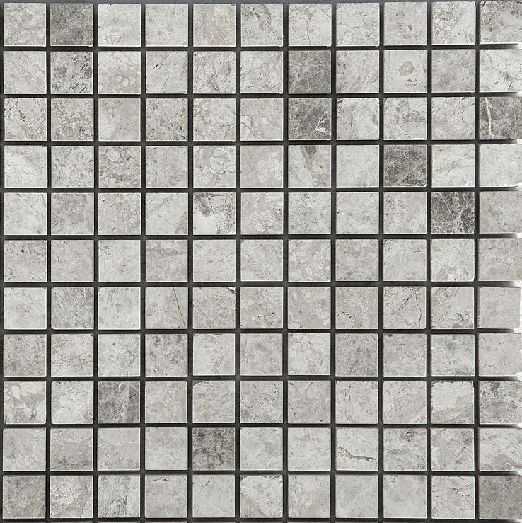 1 X 1 Tundra Gray (Atlantic Gray) Marble Polished Mosaic Tile-Marble Mosaic-American Tile Depot