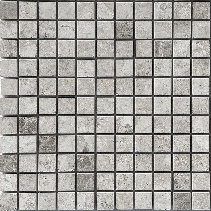 1 X 1 Tundra Gray (Atlantic Gray) Marble Polished Mosaic Tile-Marble Mosaic-American Tile Depot