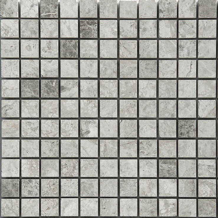 1 X 1 Tundra Gray (Atlantic Gray) Marble Polished Mosaic Tile-Marble Mosaic-American Tile Depot