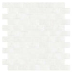 1 X 2 Afyon White Marble Polished Brick Mosaic Tile-Marble Mosaic-American Tile Depot