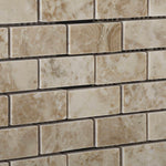 1 X 2 Cappuccino Marble Polished Brick Mosaic Tile-Marble Mosaic-American Tile Depot