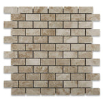 1 X 2 Cappuccino Marble Polished Brick Mosaic Tile-Marble Mosaic-American Tile Depot