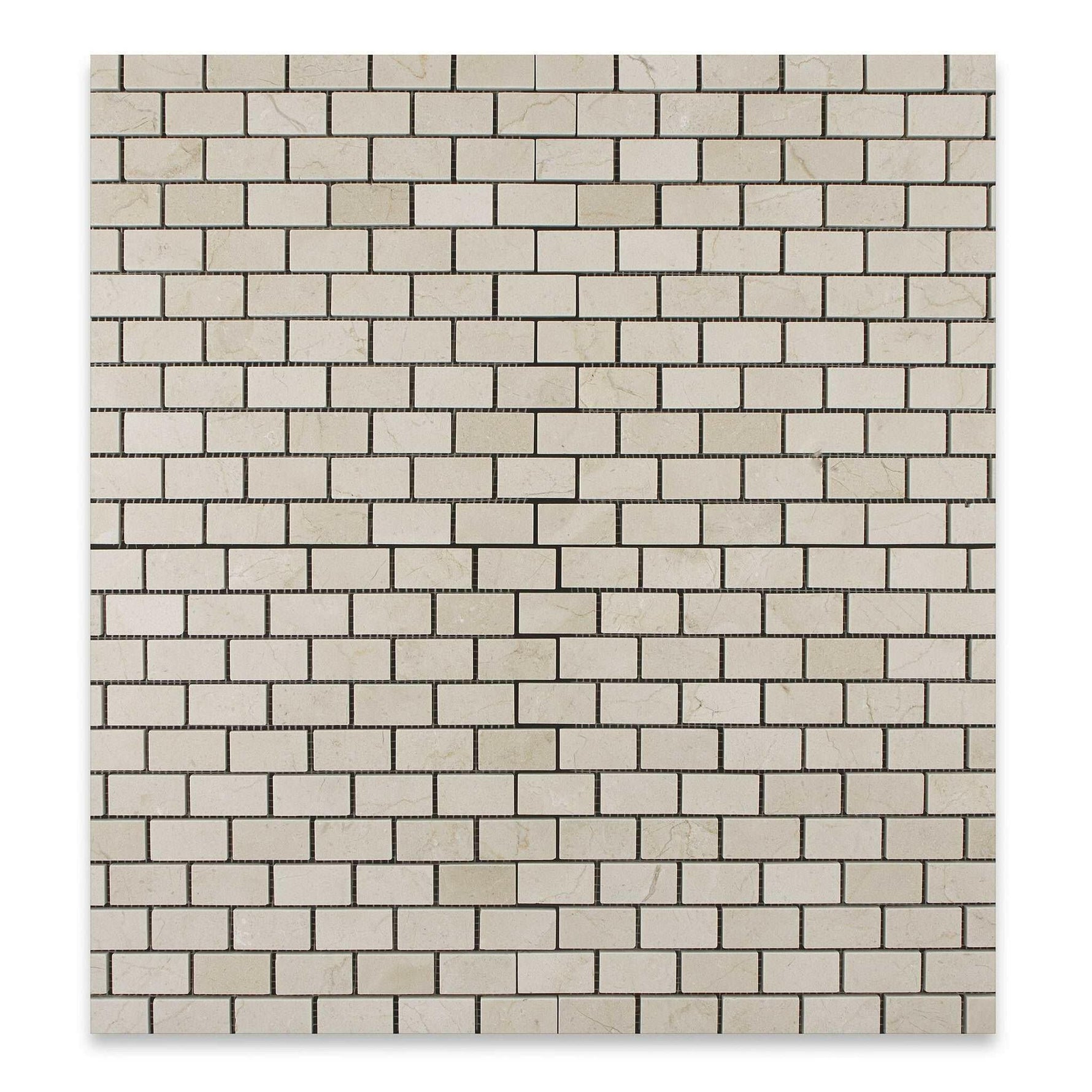 1 X 2 Crema Marfil Marble Honed Brick Mosaic Tile-Marble Mosaic-American Tile Depot