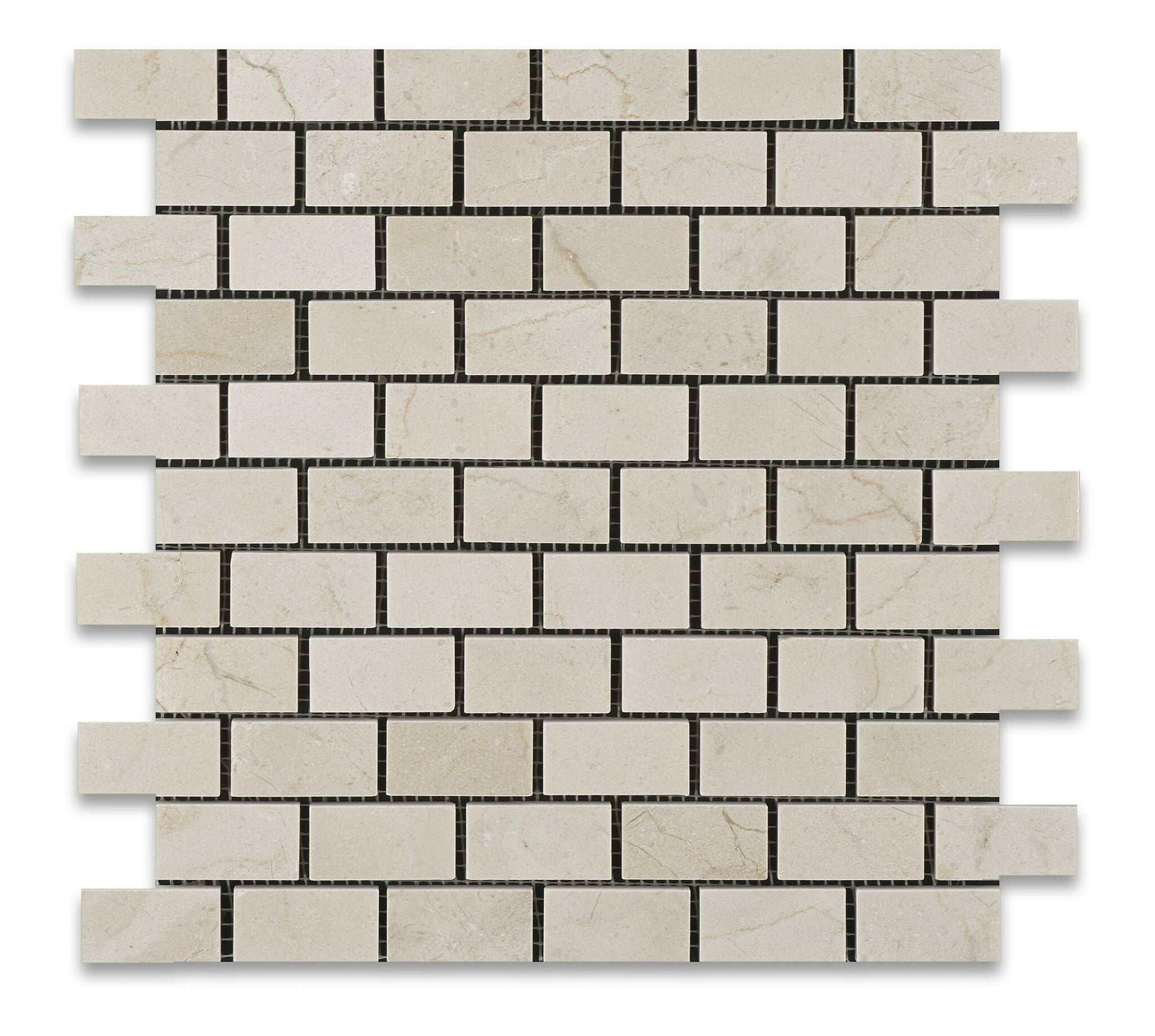 1 X 2 Crema Marfil Marble Honed Brick Mosaic Tile-Marble Mosaic-American Tile Depot