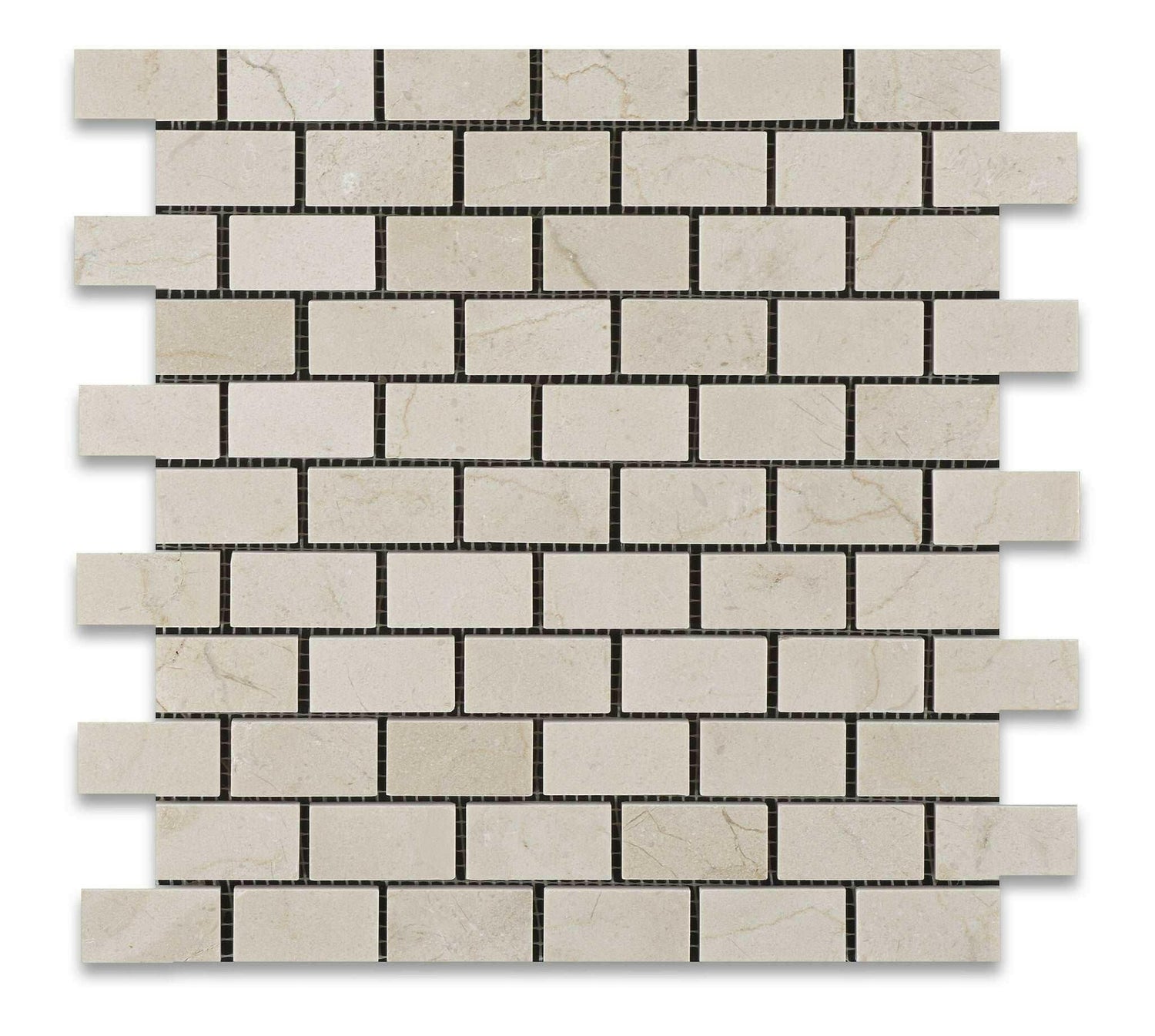 1 X 2 Crema Marfil Marble Polished Brick Mosaic Tile-Marble Mosaic-American Tile Depot