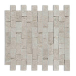 1 X 2 Crema Marfil Marble Split-Faced Mosaic Tile-Marble Mosaic-American Tile Depot